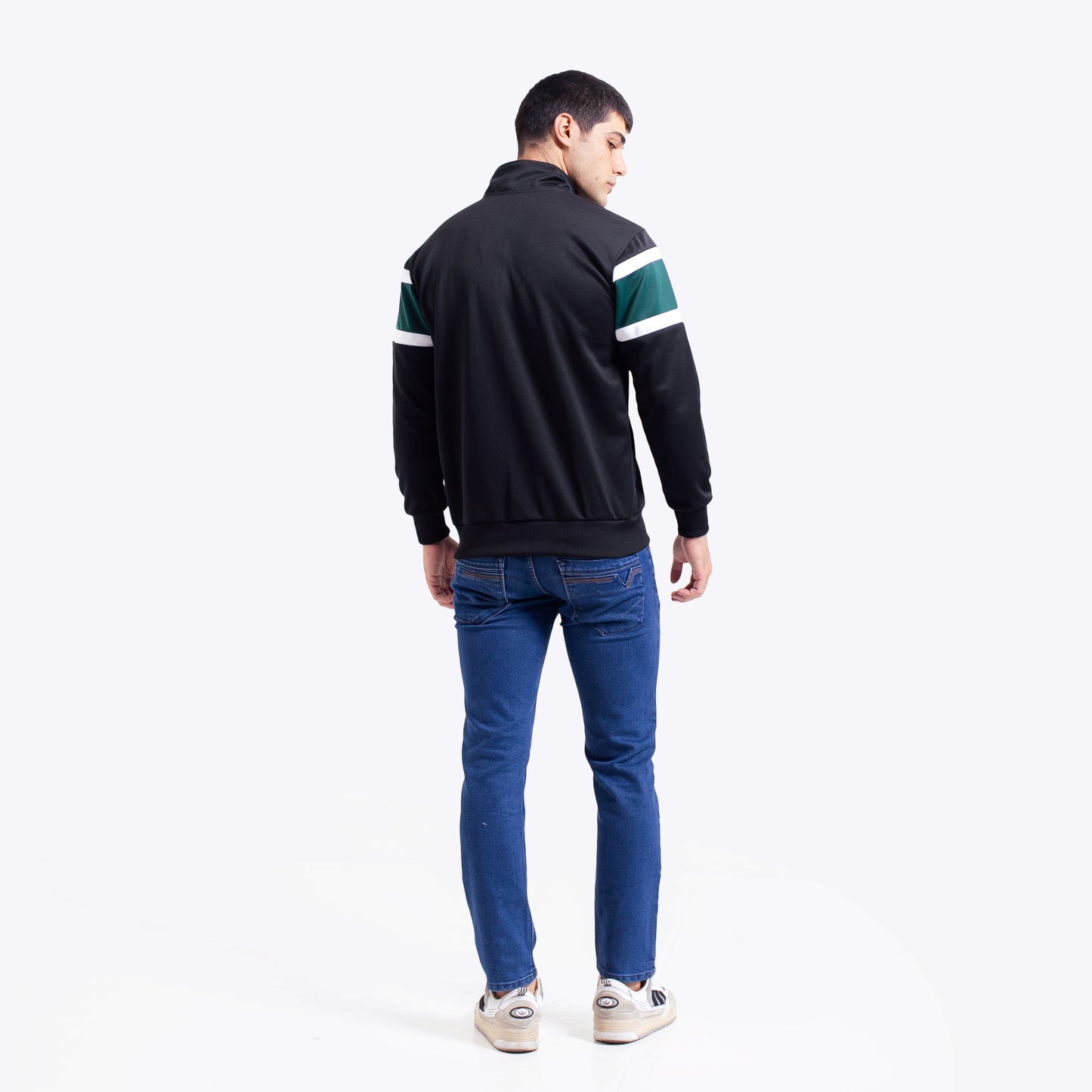 DELIRIUM Waffle Knit Colour Block Track Top Jacket