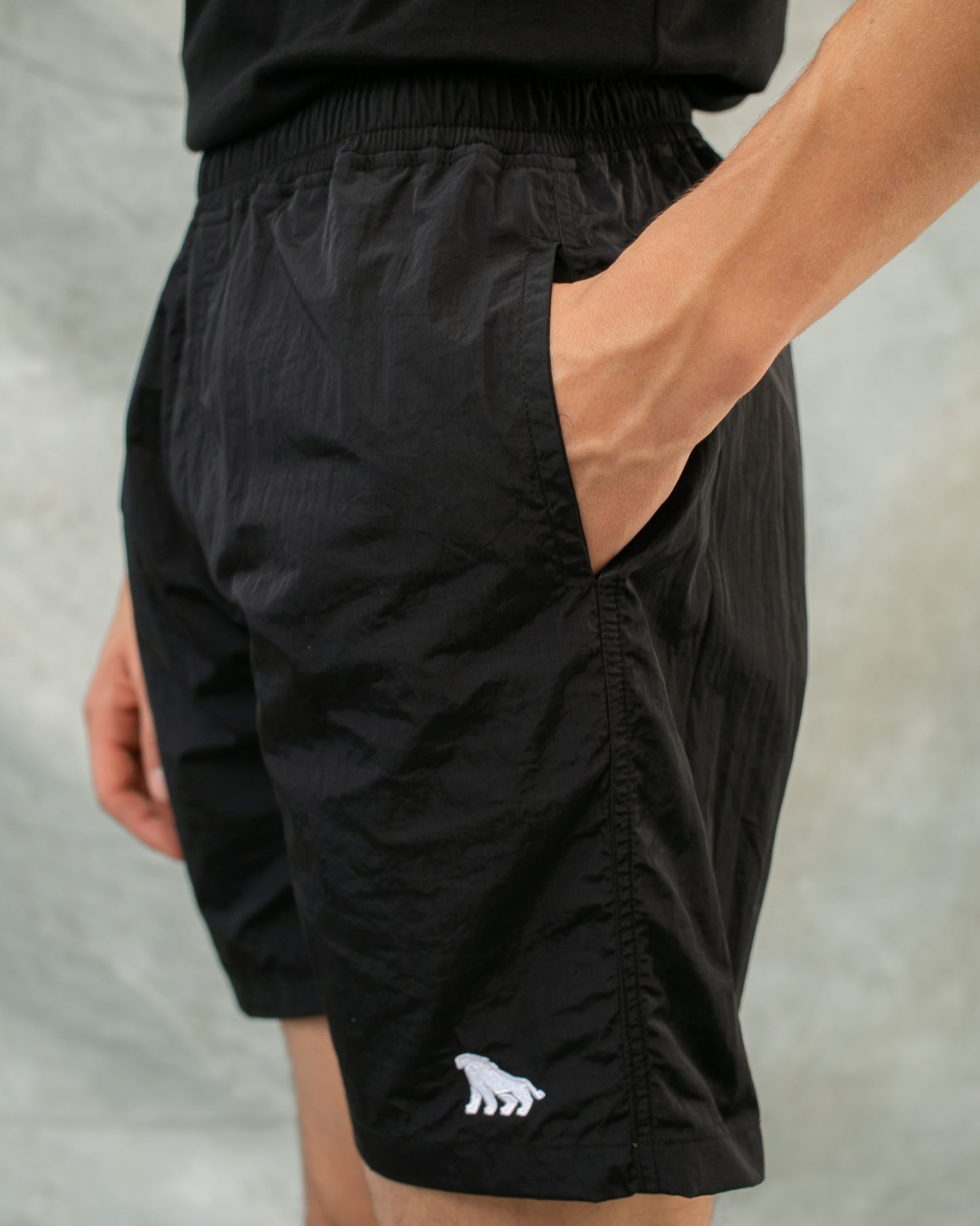 DELIRIUM Celana Pendek Boardshort Crinkle - Black