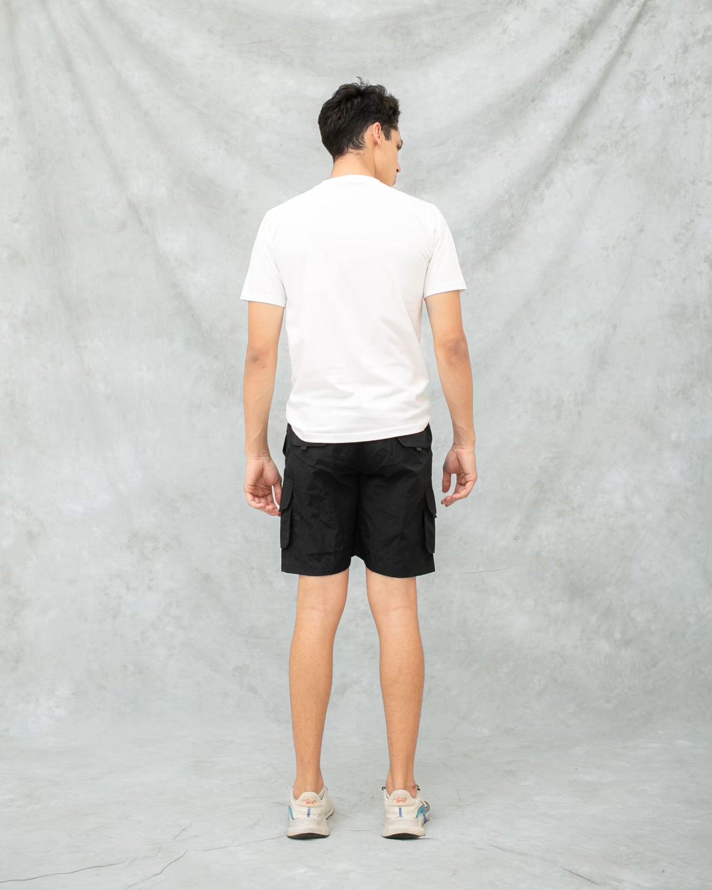 DELIRIUM Mount Tech Crinkle Cargo Short Pants - Black